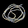 Transparent Electroplate Glass Beads Strands EGLA-H107-02A-AB01-4