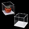 Plastic Minifigures Display Cases with White Bases ODIS-WH0043-151B-1