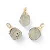 Natural Prehnite Pendants X-G-G845-07G-09-1