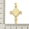 Rack Plating Brass Pave Cubic Zirconia Pendants KK-U029-01G-02-3