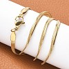 Ion Plating(IP) 304 Stainless Steel Snake Chains Necklaces NJEW-O058-25G-4