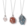 3Pcs 3 Sizes Stainless Steel Macrame Pouch Empty Stone Holder for Necklace Makings NJEW-JN04825-2