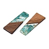 Opaque Resin & Walnut Wood Pendants RESI-T058-04L-3