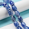 Blue Tibetan Style dZi Beads Strands TDZI-NH0001-C13-01-2