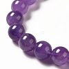 Natural Amethyst Moon and Star Beaded Stretch Bracelet for Women G-G997-C03-4