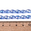 Electroplate Transparent Glass Beads Strands GL-N002-01A-A13-4