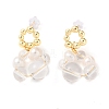 Natural Quartz Crystal Dangle Earrings EJEW-L286-06G-1