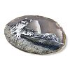 Printed Natural Agate Slice Stone Ornament DJEW-M011-03D-3