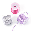 3 Rolls 3 Colors Nylon Satin Rattail Cords NWIR-TA0001-45B-2