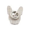 Dog Enamel Pin with Brass Butterfly Clutches JEWB-A006-04I-2