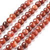 Natural Red Agate(Dyed & Heated) Beads Strands G-C179-A26-01-2