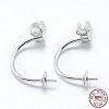 Anti-Tarnish Rhodium Plated 925 Sterling Silver Ear Nuts STER-I014-14P-1