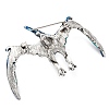 Pterosaurs Alloy Rhinestone Brooch JEWB-Z031-01AS-3