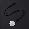 Adjustable Natural Quartz Crystal Vortex Pendant Necklace with Nylon Cord for Women NJEW-L171-05F-3