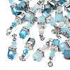 Faceted Transparent Glass Charms GLAA-Q026-08-1