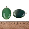 Dyed Natural Agate Pendants G-Q606-90B-G-3