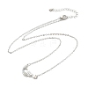Brass Micro Pave Cubic Zirconia Heart Mermaid Pendant Necklaces for Women NJEW-S441-07A-P-4