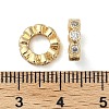 Brass Clear Cubic Zirconia Linking Rings KK-U045-10G-3