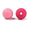 Rubberized Style Imitated Silicone Acrylic Beads MACR-T048-01C-15-2