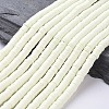 Flat Round Handmade Polymer Clay Beads LS-CLAY-R067-8.0mm-21-1