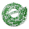 Crackle Baking Paint Imitation Jade Glass Beads Strands LS-DGLA-T003-6mm-07-3