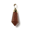 Synthetic Goldstone Pointed Pendants G-P474-02G-01-2