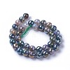 Electroplate Natural Indian Agate Beads Strands G-F627-01-D02-2