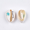Printed Cowrie Shell Beads SHEL-S276-12A-2