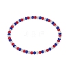 Polymer Clay Rhinestone Round Beaded Necklaces NJEW-SW00049-07-1