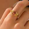 Brass Pave Cubic Zirconia Finger Rings for Women VD2246-5-2