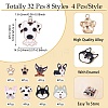 32Pcs 8 Styles Alloy Enamel Pendants ENAM-TA0004-18-4