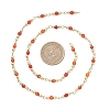 Natural Agate Beaded Round Link Chains AJEW-JB01533-03-4