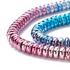 Rainbow Color Electroplate Non-magnetic Synthetic Hematite Beads Strands G-L489-G02-3