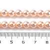 UV Plating Pearlized Glass Pearl Beads Strands GLAA-F128-01A-T7-2