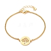 201 Stainless Steel Tree of Life Link Bracelet with 304 Stainless Steel Box Chains for Women BJEW-JB08281-01-1