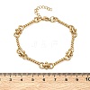 304 Stainless Steel Twited Rope Link Chain Bracelets for Women BJEW-A160-06G-5