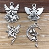 32Pcs 32 Styles Fairy Angel Tibetan Style Zinc Alloy Pendants PW-WG01E57-01-3