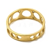 Ion Plating(IP) 201 Stainless Steel Finger Rings RJEW-G278-04G-3