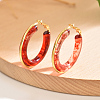 201 Stainless Steel Acrylic Hoop Earrings for Women IG1029-5-1