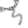 304 Stainless Steel Oval & Knot Link Bracelets for Men Women BJEW-G725-01P-3