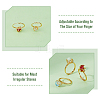3pcs 3 styles Brass Adjustable Ring Findings FIND-FI0001-06G-5