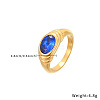 Natural Lapis Lazuli Oval Finger Ring ZM2991-1-1