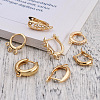 Fashewelry 14Pcs 7 Styles Brass Hoop Earrings KK-FW0001-07-3