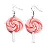 3 Styles Summer Flower & Lollipop & Mushroom Acrylic Dangle Earring Sets for Women EJEW-F336-01F-2