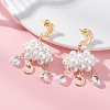 3D Cloud Glass Seed Beades Dangle Stud Earrings EJEW-MZ00644-02-4