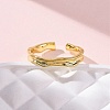 Brass Cuff Rings for Women RJEW-H248-03G-2