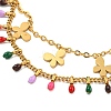 304 Stainless Steel Enamel Anklets AJEW-P125-01C-G-2