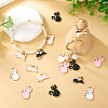 60Pcs 6 Styles Alloy Enamel Pendants ENAM-TA0002-73-7