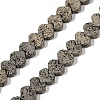 Electroplated Natural Lava Rock Beads Strands G-Q1009-G01-02D-1