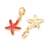 Alloy Enamel European Dangle Charms AL-CBAC2D3-02G-01-2